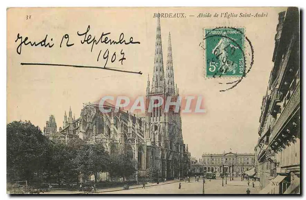 Bordeaux — Abside da Igreja de São André — ND - Frente