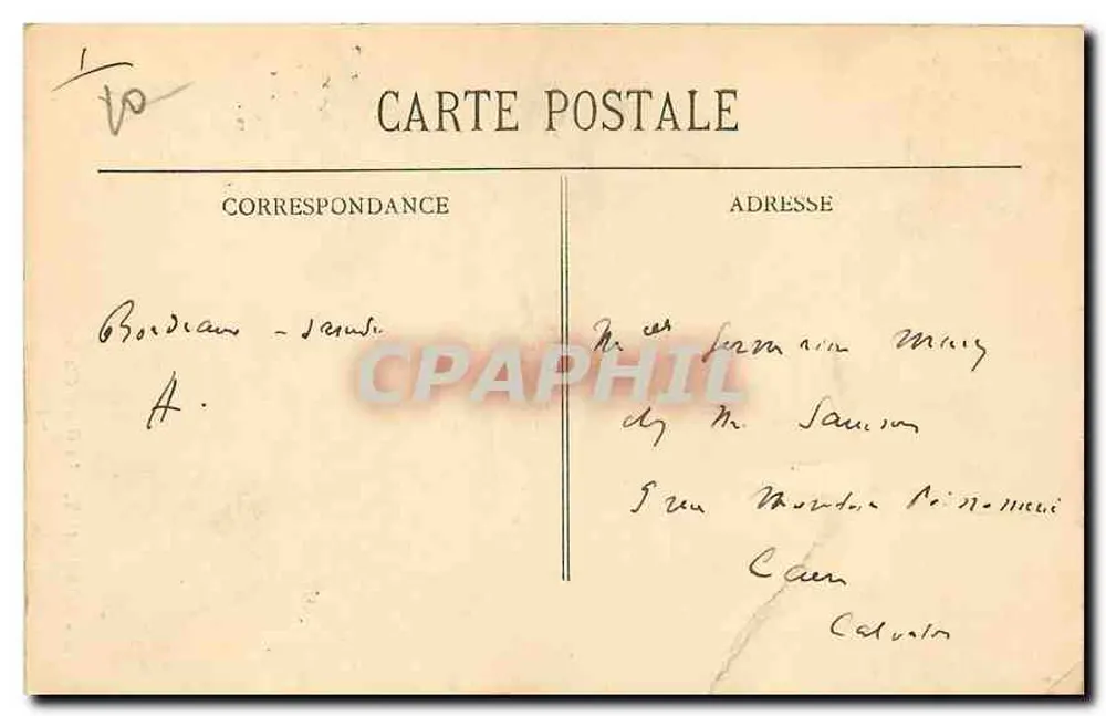 Bordeaux - A Grande Campana — editor Jules Magot, n° 52 - Verso