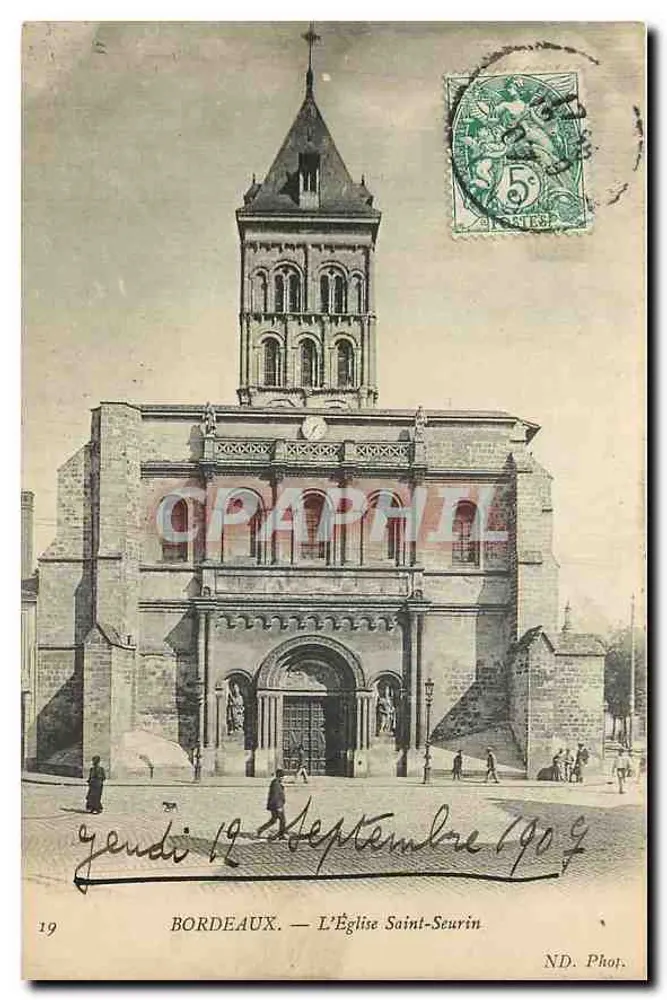 Bordeaux — A Igreja de São Seurin — ND. Fot. - Frente