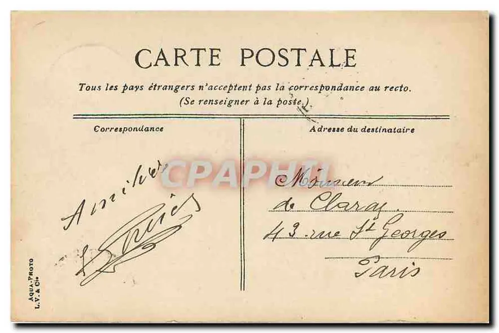 Dijon. O Palácio de Justiça — editor Aqua-Photo L.Y. & Cie, n°421 - Verso