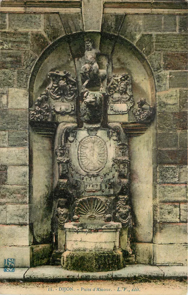 Dijon - Puits d'Amour - L. V., édit. 1909 - Frente