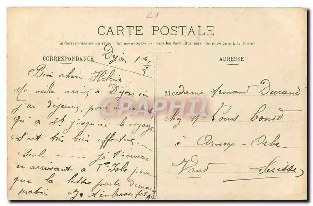 Dijon - Monument Carnot — (Gasq e Math. Moreau, escultores) — L. V., editor - Verso