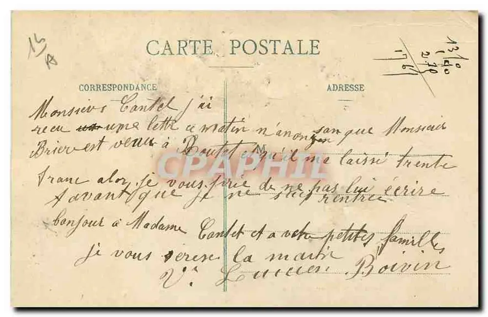 Lisieux - A rua da Salamandra, mansão do século XV — editor G. Tribellard, n°12 - Verso