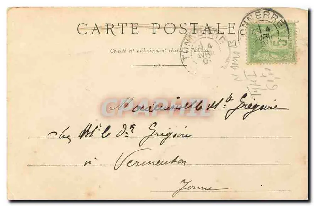 Castelo de Tauinoy — Vermenton, Loire-Atlantique — editor desconhecido, número de série não visível - Verso