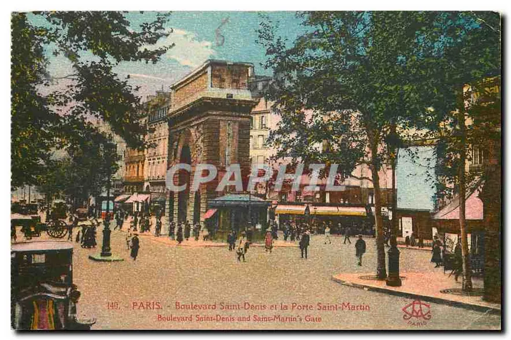 Paris - Boulevard Saint-Denis et la Porte Saint-Martin — n°146 - Recto