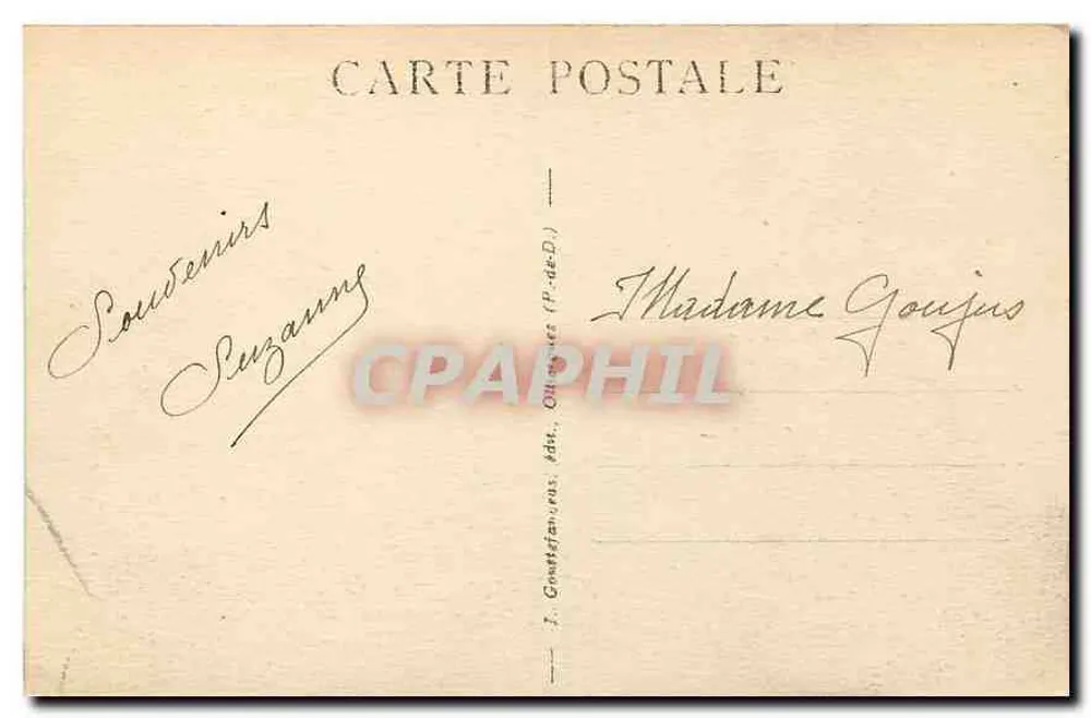 Château de Tournoel — L'Auvergne — éditeur J. Goujus (P.-de-D.) - Verso