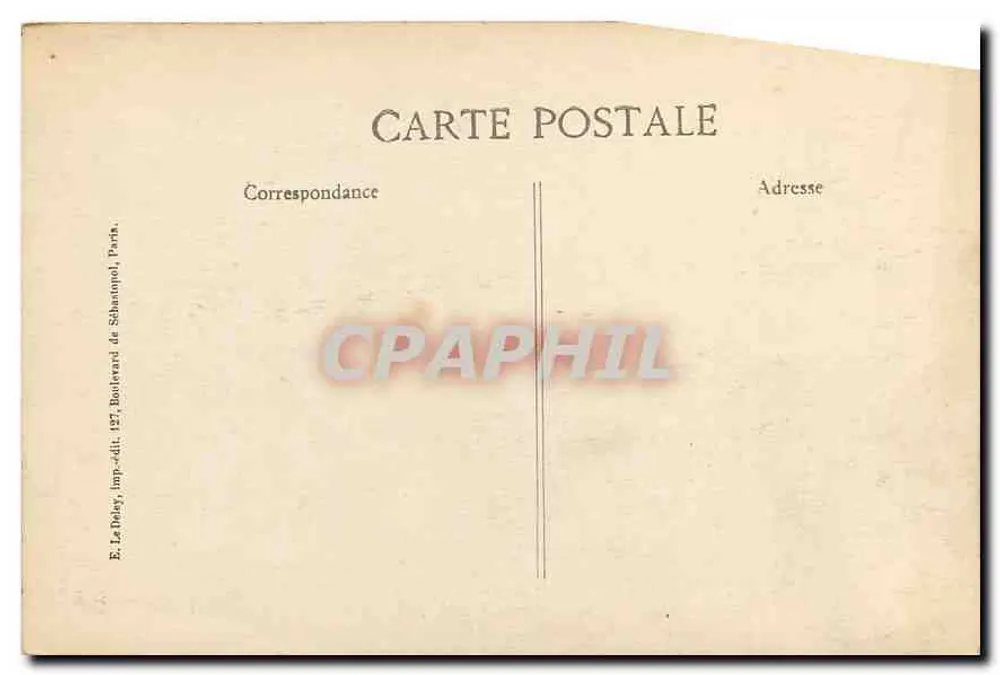 Château de Septmont à Soissons — Guerre 1914-15, occupé par les Allemands — Éditeur E. Le Dey, Paris, série N° 1188 - Verso