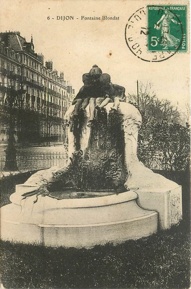 Dijon - Fontaine Blondat — editor desconhecido, n°6 - Frente