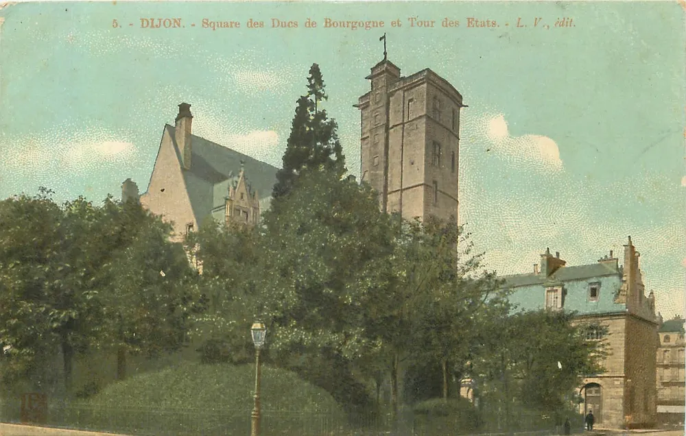 Dijon - Square dos Ducs de Borgonha e Torre dos Estados - L. V. édit. - Frente