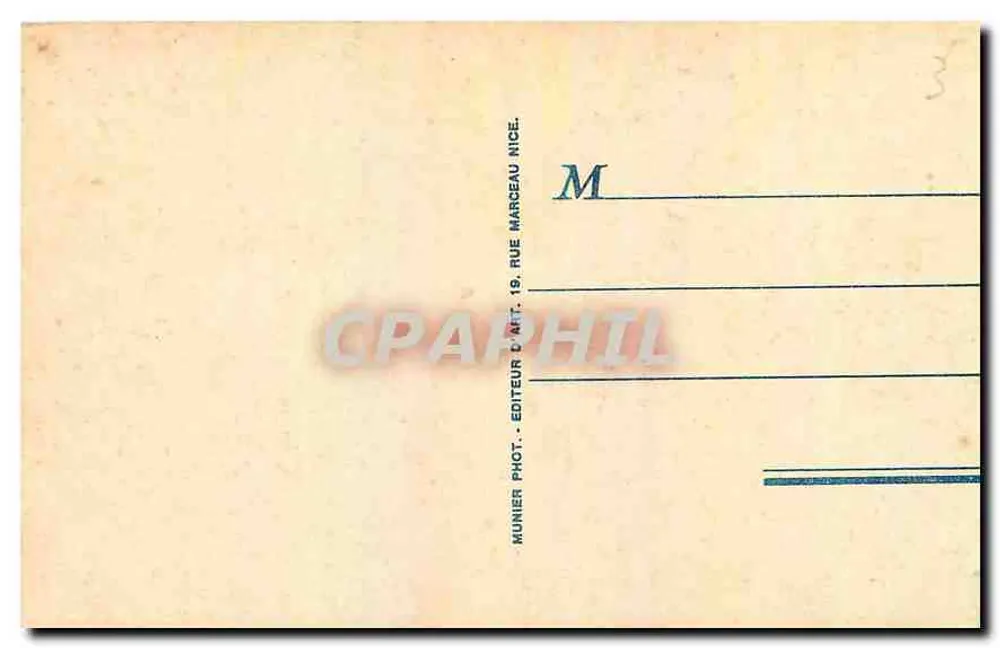 Cannes — praia e promenade — R. M. n° 534 - Verso