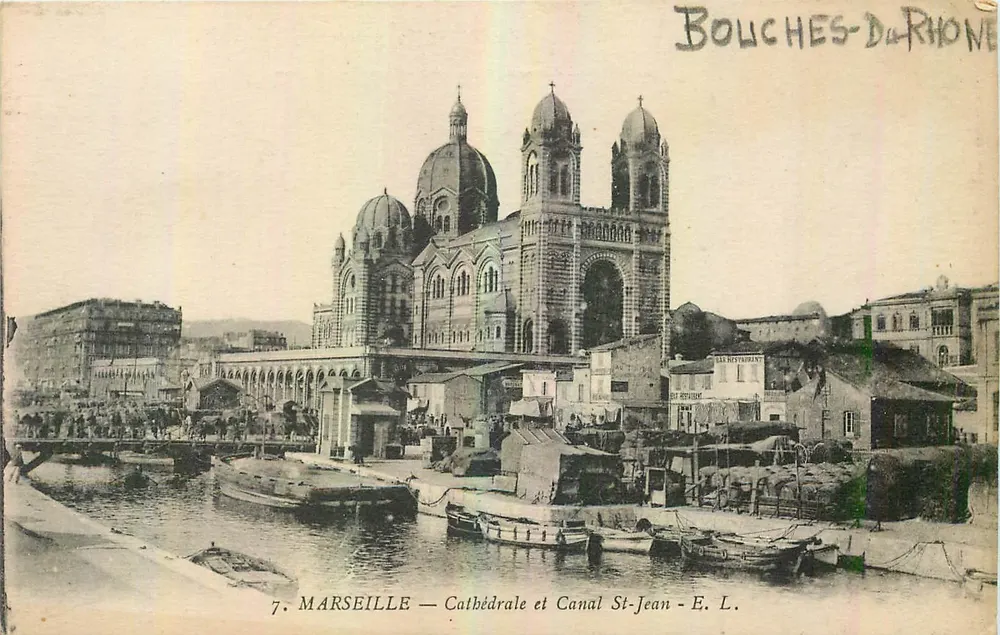 Marseille — Cathédrale et Canal St-Jean — E. L. - Recto