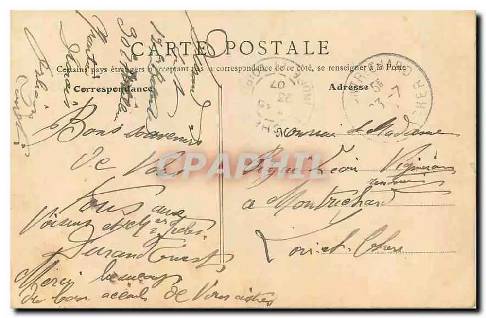 Loches (Loire-et-Loire) — Hauptteil des alten Bergfrieds, 10. Jahrhundert — B. R. Paris, Nr. 7 - Rückseite