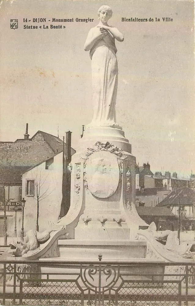 Dijon - Monument Granglér - Statue « La Bonté » — Wohltäter der Stadt - Vorderseite