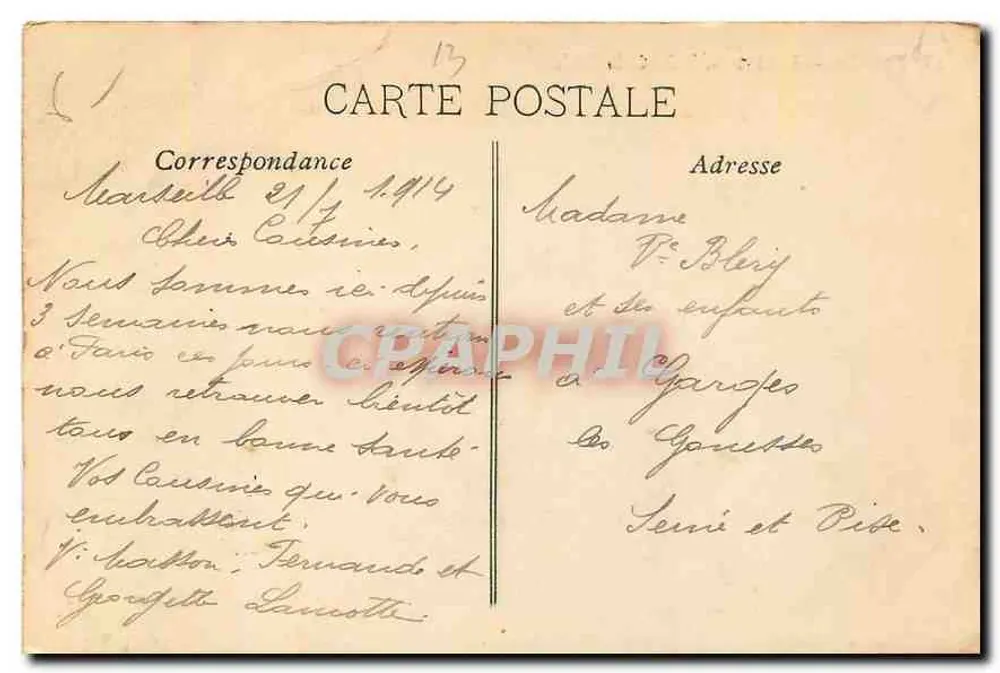 Marselha — Basílica de Nossa Senhora da Guarda — editor desconhecido, n° 48 - Verso