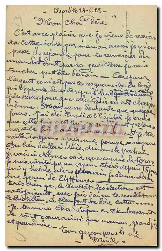 Marseille — Porta de Aix — Arco do triunfo ornado com esculturas, editor não identificado - Verso