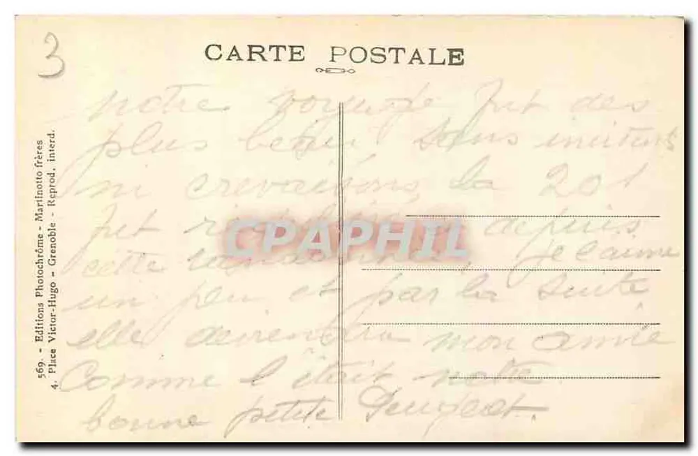 Grenoble — O Monumento aos Mortos — Éditions Victor-Hugo - Verso
