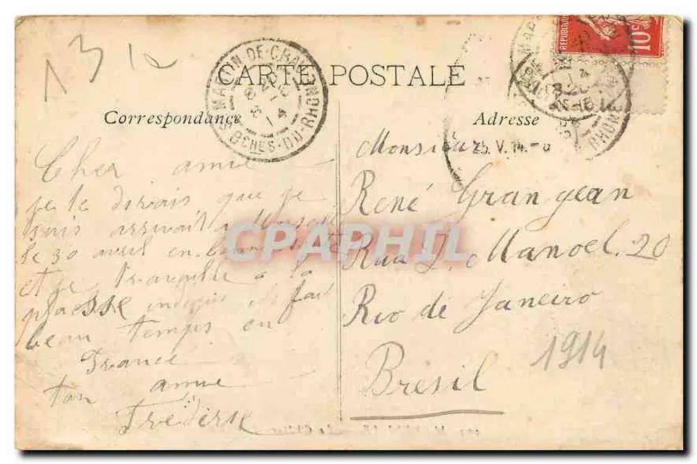Marselha — O Castelo de If — editor LR, n° 203 - Verso