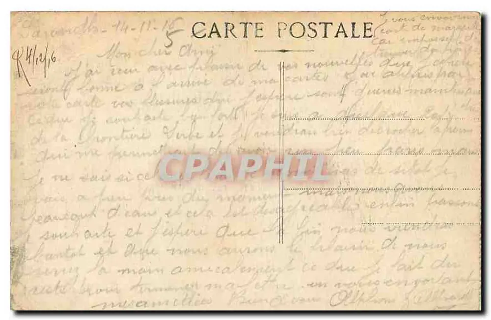 MARSEILLE O Palácio Longchamp — vista do jardim com fonte — editor não identificado - Verso
