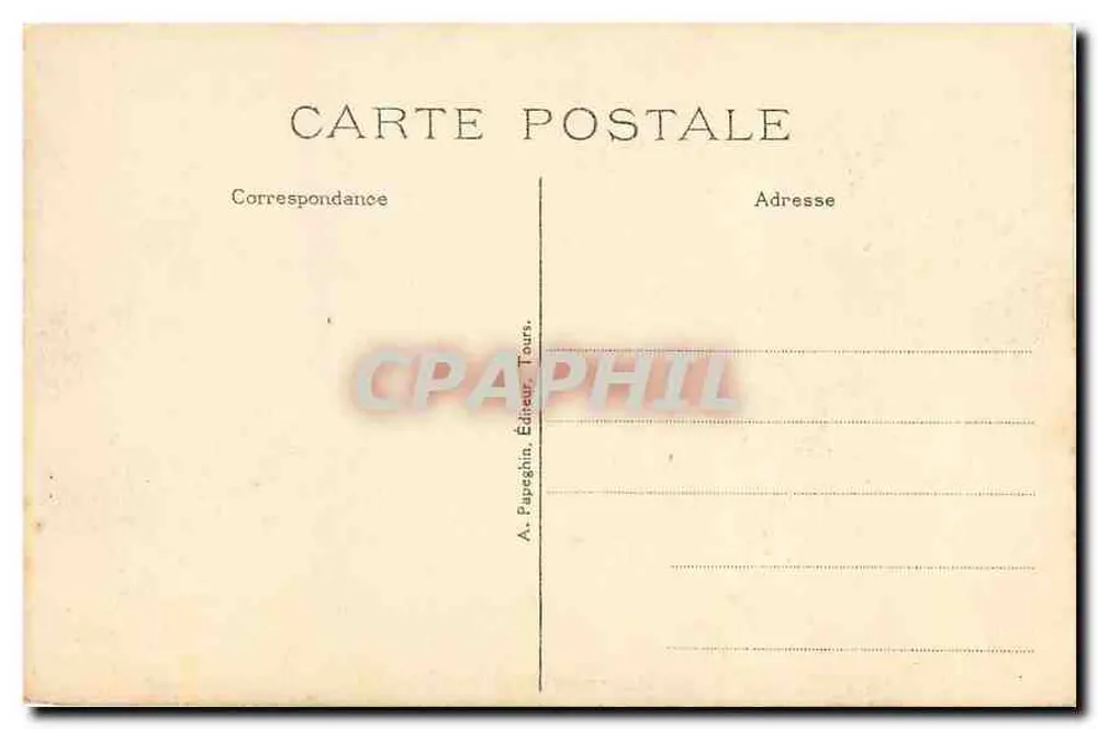 Langeais (Loir-et-Cher) — Ecke des Schlosses (Westseite) — A.P. (Verlag) - Rückseite