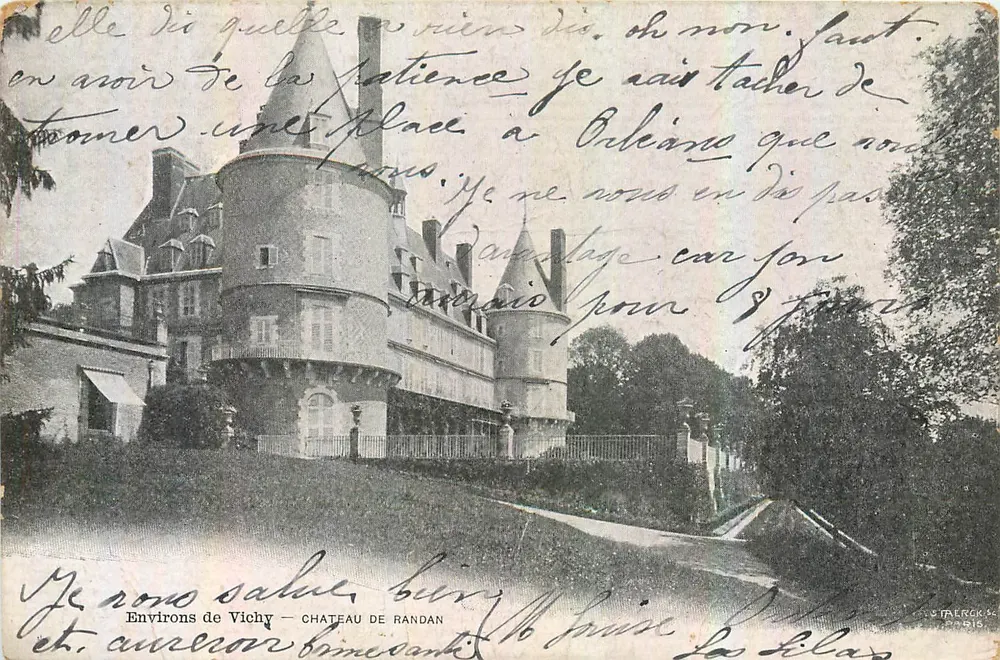 Arredores de Vichy — Castelo de Randan — Editor Sterckx, n° 515 - Frente