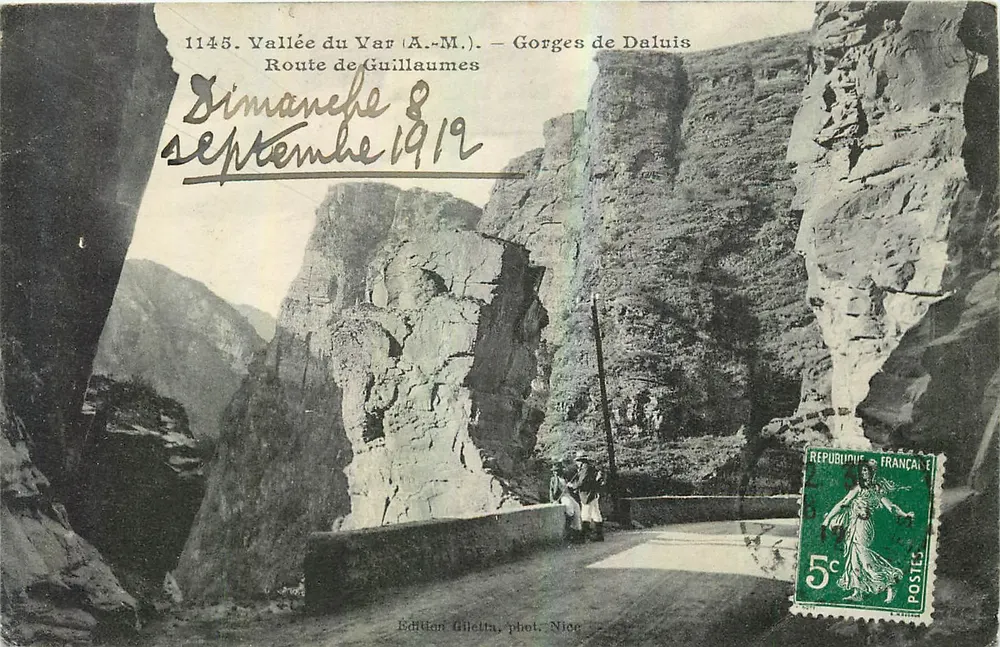 Schluchten von Daluis — Tal des Var (A.-M.) — Giletta-Ausgabe, Foto von Nice, Nr. 1145 - Vorderseite