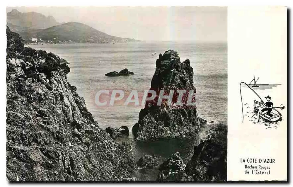 Rochers Rouges de l'Estérel — La Côte d'Azur — Éditions d'Art Montuliet, Nice - Recto