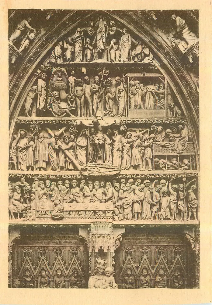 Cathédrale de Strasbourg — Le grand Portail — éditeur Félix Junh, Strasbourg - Recto