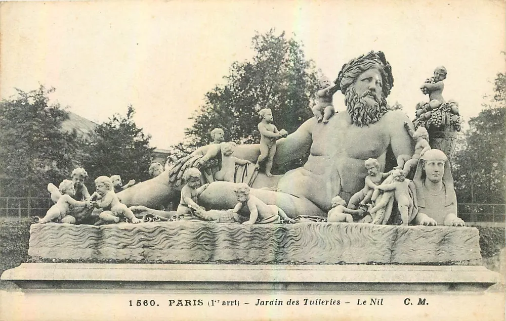 Jardim das Tuileries — O Nilo — C. M. — n° 1560 - Frente