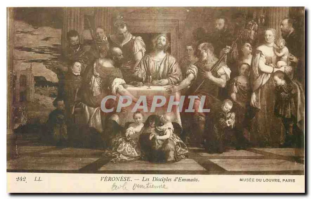 Véronèse — Os Discípulos de Emaús — Editor Vouttonne, n° 242 LL - Frente