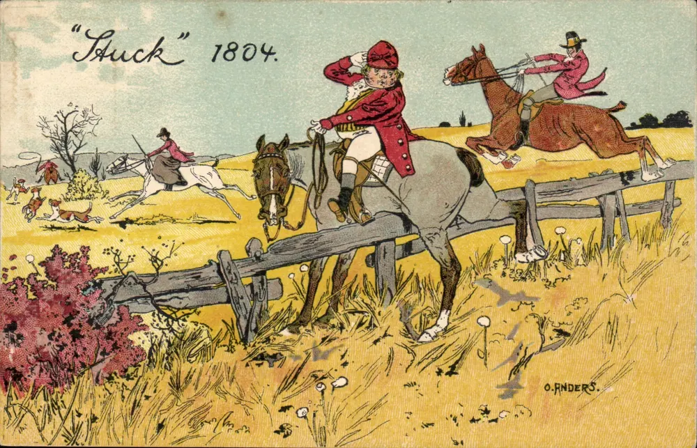 Chasse à cheval — 'Stuck' 1804 — O. Anders - Recto