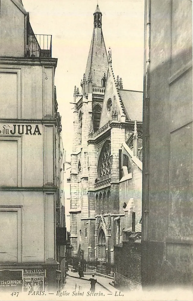 Paris — Igreja de Saint-Séverin — LL, n°427, editor L'Union Frichard-Fouilliet Michaud - Frente