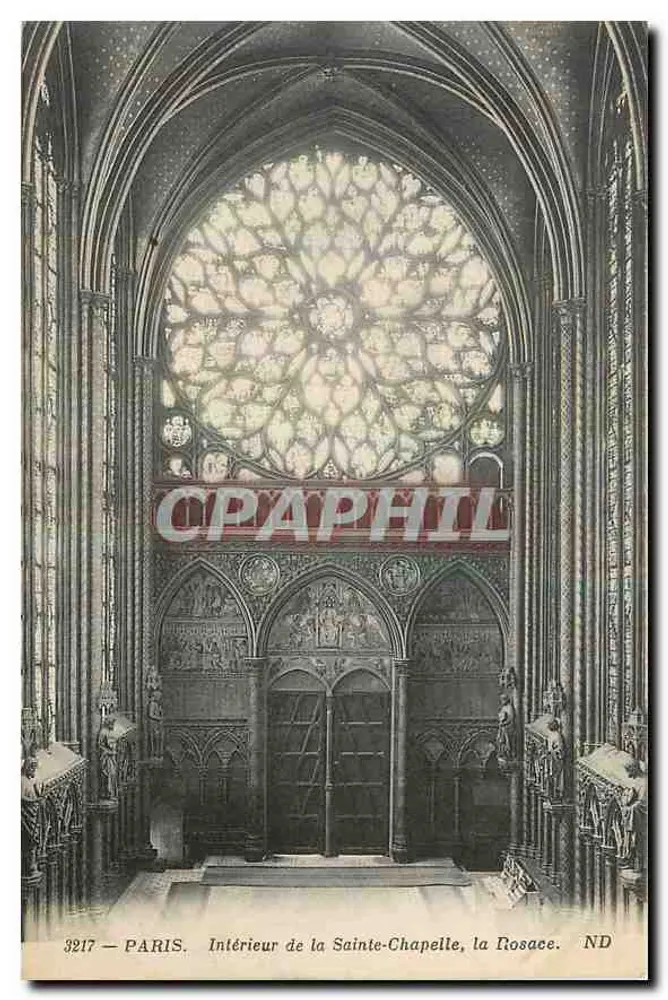 Paris — Intérieur de la Sainte-Chapelle, la Rosace — 3217 - Recto