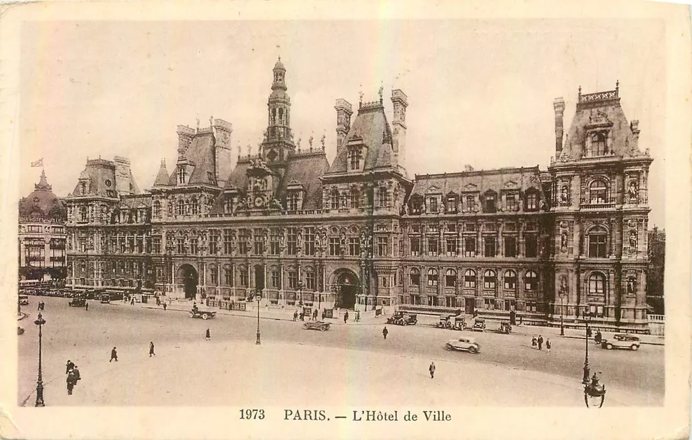 Paris — O Hotel de Ville — 1973 - Frente