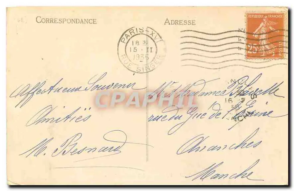 Paris — O Hotel de Ville — 1973 - Verso