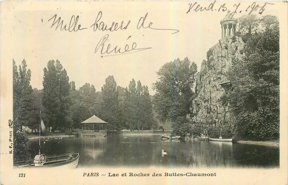 PARIS — Lac et Rocher des Buttes-Chaumont — B.F. Paris n°131 - Recto