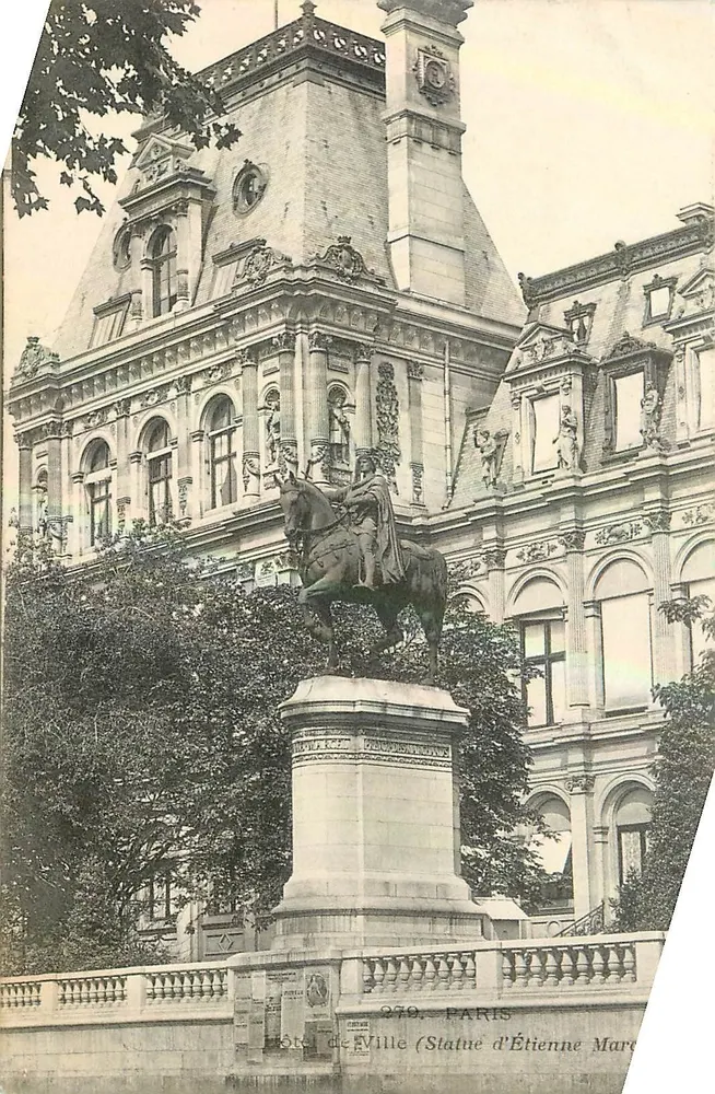 Hotel de Ville — Estátua de Étienne Marcel — Paris, n°279 - Frente