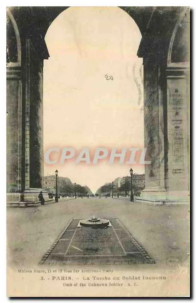 Paris - A Tumba do Soldado Desconhecido — Maison Blane, 11 e 13 Rue des Archives - Paris - Frente