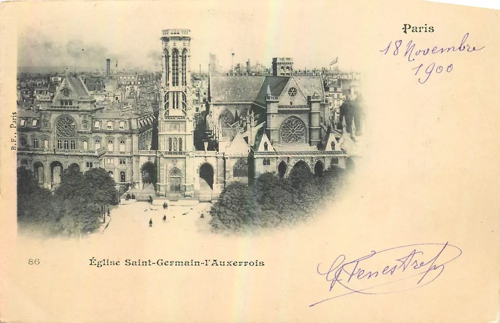 Igreja de Saint-Germain-l'Auxerrois — Paris — B.F. Paris n°86 - Frente