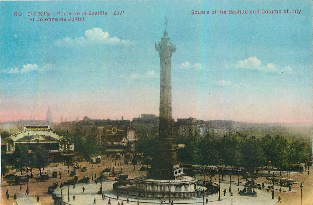 Paris - Place de la Bastille — Säule vom 14. Juli — Éditions Artistiques LIP n°60 - Vorderseite