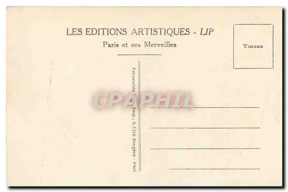 Paris - Place de la Bastille — Säule vom 14. Juli — Éditions Artistiques LIP n°60 - Rückseite