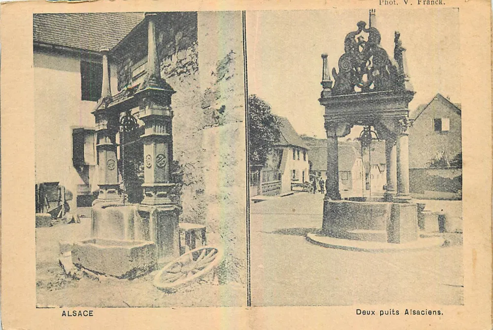 Alsace — Deux puits Alsaciens — Phot. V. Franck - Awers