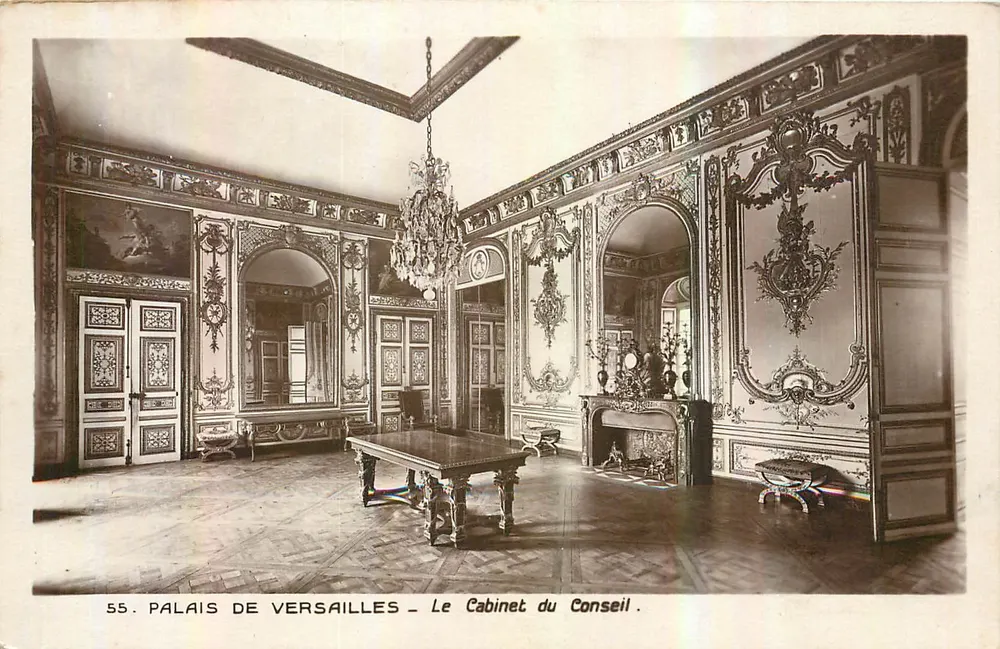 Palacio de Versalles — El Gabinete del Consejo — Editor : 55 - Anverso