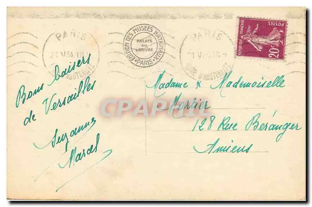 Palacio de Versalles — El Gabinete del Consejo — Editor : 55 - Reverso