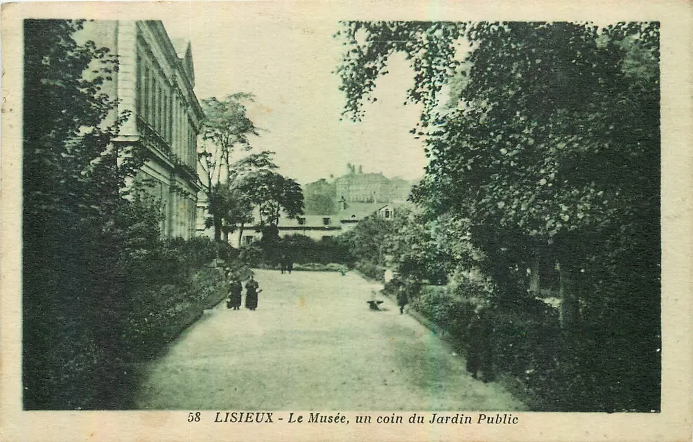 LISIEUX - Le Musée, un coin du Jardin Public — J. NOZAIRE, ÉDITEUR, N° 58 - Recto