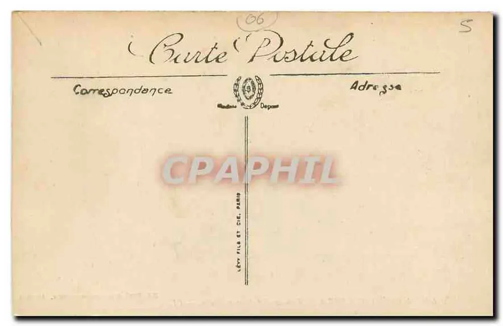 Die Côte d'Azur aus der Luft über Antibes in Italien — Ed. Niel, Papeterie-Mercerie, Antibes - Rückseite