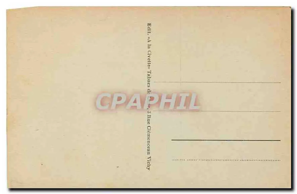 Vichy - As Margens do Jolan nos Malavaux — Edição « A la Cuvette » n°125 - Verso