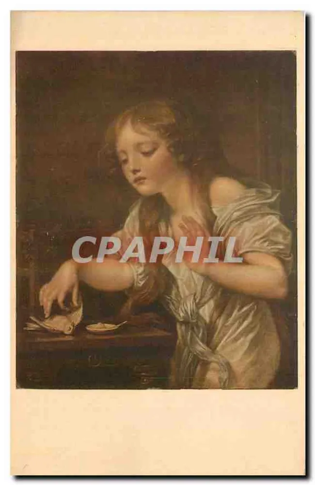 L'Oiseau Mort — Greuze (1725-1805) — Édition Roberto Hoesch, Milan - Recto