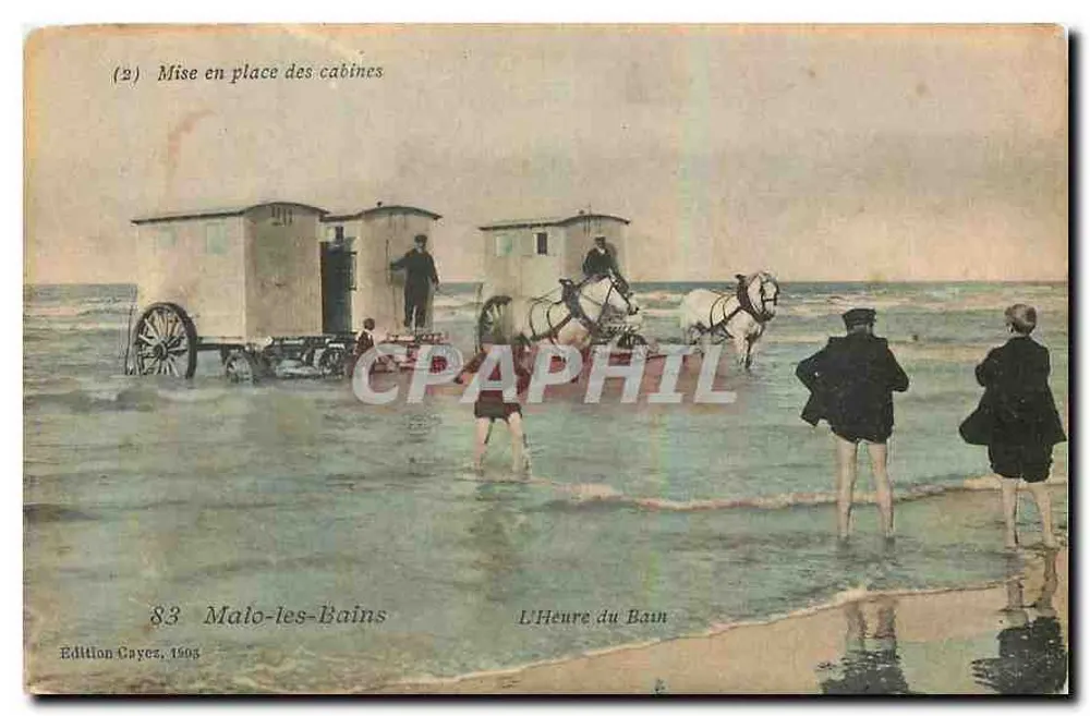 Malo-les-Bains — Aufbau der Hütten — Edition Cayez, n°83 - Vorderseite