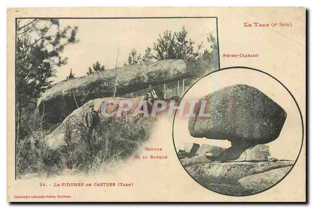 Der Sidobre von Castres (Tarn) — Felsen der Barque — Phototypie Laboubaïs, Toulouse, 2. Serie - Vorderseite