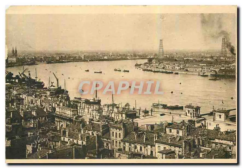 Bordeaux — Panorama sur la Gironde — Éditions de Brélagne - Recto